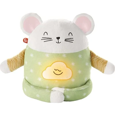 Image of Fisher Price Toddler Toy Meditation Mouse Plush Sound Machine with Music and Light for Preschool Kids Ages 2+ Years, GRV08