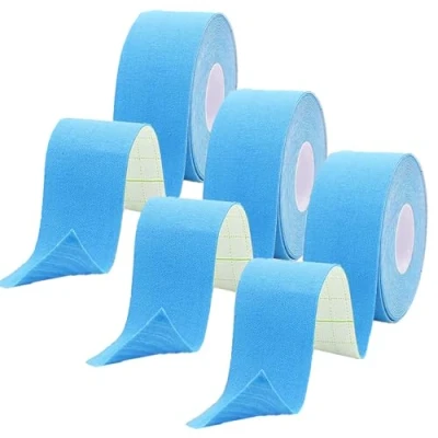 Image of ANAMPION Kinesiology Tape, Waterproof Sports Tape for Athletes Physio Elastic Pain Relief Adhesive Muscles Shin Splints Ankle Knee Shoulder (Blue, 2.5 CM 3 Rolls)