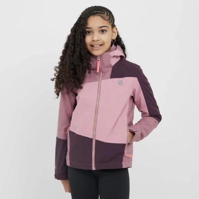 Image of Dare 2b Kids Water Repellent&#039; Explore II Waterproof Jacket Mauve, Size: 7 8 Years