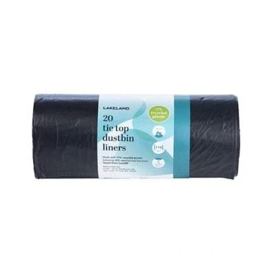 Image of 20 Lakeland Tie Top Large Bin Liners Leak Resistant Bags Recyclable Eco Friendly