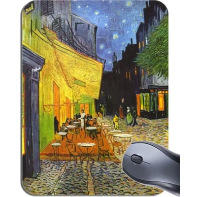 Image of Vincent Van Gogh Cafe Terrace at Night Mouse Mat. Quality Art Print Pad