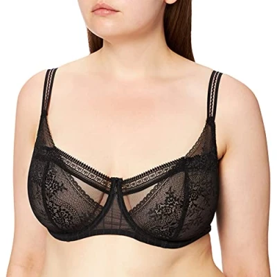 Image of Passionata Women&#039;s Maddie 47H1 Demi Bra, Black, 38B