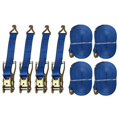 Image of Tie Down Ratchet Straps 5T 50MM 20M X4 (Cargo Lashing Rack Load J Claw)