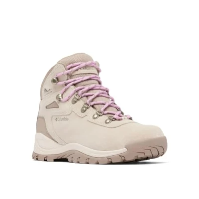 Image of Columbia Women&#039;s Newton Ridge Plus Waterproof Amped Hiking Shoe, Dark Stone X Cosmos, 7.5 UK