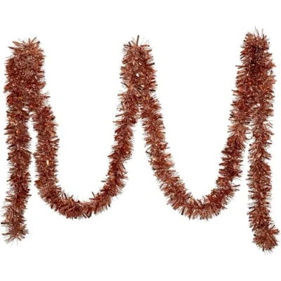 Image of UKDeals direct ® 4m Metre Chunky/Fine Christmas Tinsel Decoration (Rose Gold)
