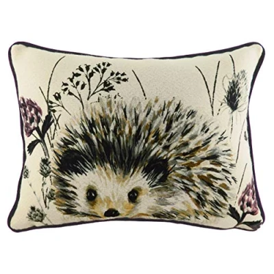 Image of Evans Lichfield Elwood Hedgehog Polyester Filled Cushion, Multi, 43 x 33cm