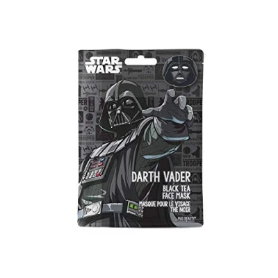 Image of Mad Beauty STAR WARS Darth Vader Face Masks Set, Black Tea Infused Sheet Firms Skin, Fades Blemishes, Depuffs, Soothes Inflammation