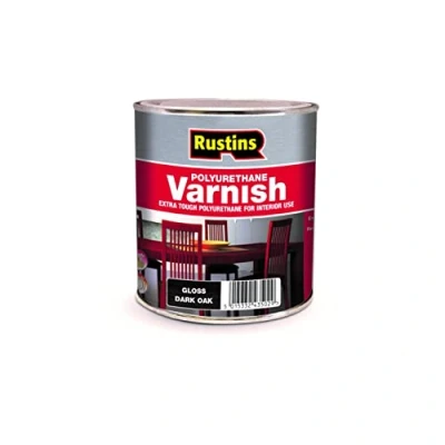 Image of RUSTINS Polyurethane Varnish, Dark Oak Gloss, 250 ml