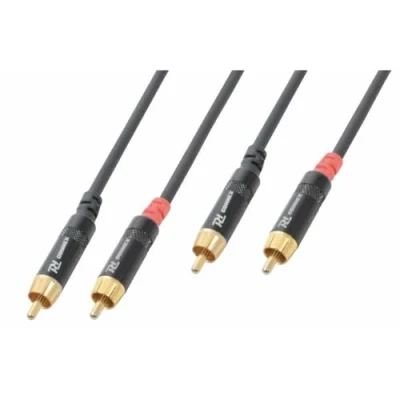 Image of PD Connex Power Dynamics CX94 1 2x RCA Male Phono Audio Cable 1m Professional Flexible OFC Lead