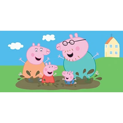 Image of Carbotex Peppa Pig Bath Towel 70 x 140 cm Cotton Multi Coloured
