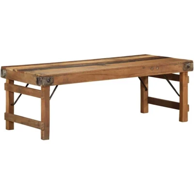 Image of vidaXL Coffee Table 110x55x40 cm Solid Wood Reclaimed