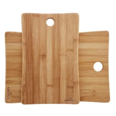 Image of Karaca Bamboo Chopping Board Set 2 Piece Wooden Cutting for Kitchen