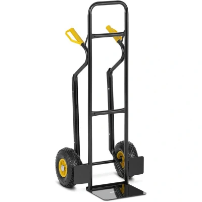 Image of MSW Hand Truck Sack Trolley Dolly Nose 30x25cm 250kg HT 250 (Painted Steel, Plastic, 2 Rubber Wheels, Height 119cm)