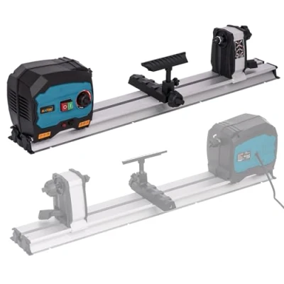 Image of KATSU Mini Wood Lathe 550W Variable Speed Electric Benchtop Woodturning Machine 600mm Max Workpiece Length for Woodworking DIY Projects