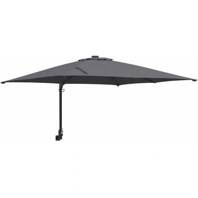 Image of vidaXL Outdoor Umbrella Anthracite Polyester, Powder Coated Steel Large