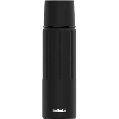 Image of SIGG Insulated Water Bottle Thermo Flask Gemstone IBT Obsidian With Cup Leakproof Lightweight BPA Free 18/8 Stainless Steel 0.5L