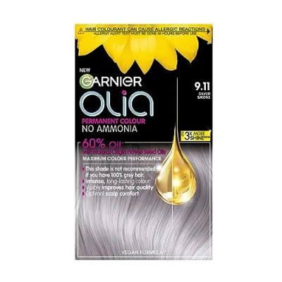 Image of Garnier Olia 9.11 Metallic Silver Permanent Hair Dye