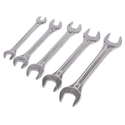 Image of 5pc Carbon Steel Metric Open End Spanner Set By Blackspur