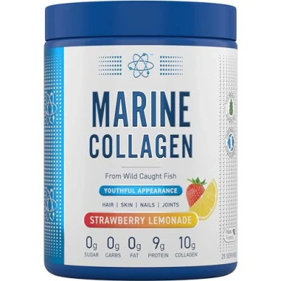 Image of Applied Nutrition Marine Collagen Powder Hydrolysed Protein, Healthy Skin, Hair, Nails (Strawberry &amp; Lemonade) (300g 25 Servings)