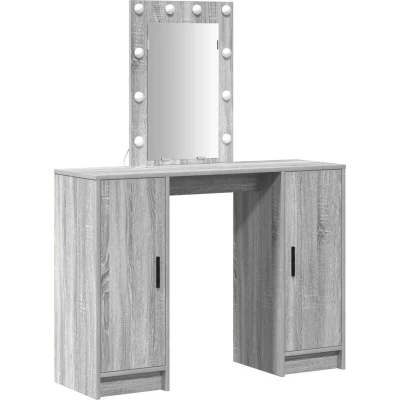 Image of vidaXL Vanity Table Grey Sonoma Engineered Wood Standard