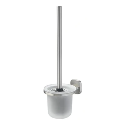 Image of Tiger Ramos Toilet Brush and Holder, Stainless Steel Brushed , 11 x 37.7 13.5 cm