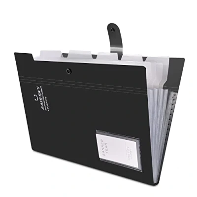 Image of Expanding File Folder, HAISSKY Organiser A4 Letter Paper Pockets Accordion Document Bag Organizer Wallets Files Folders with Buckle Closure for School Office, 6