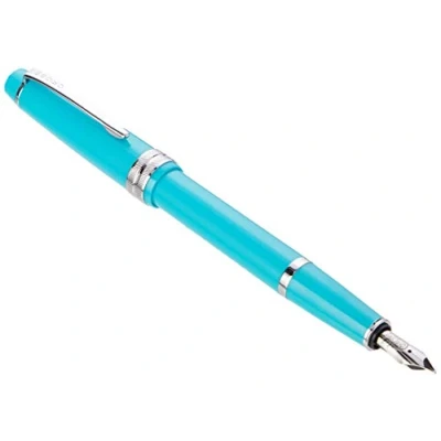 Image of Cross Bailey Light AT0746S 6MS Refillable Click Off Cap Resin Fountain Pen, Medium Nib, includes Premium Gift Box and Black Cartridge, 1 Pack, Glossy Teal