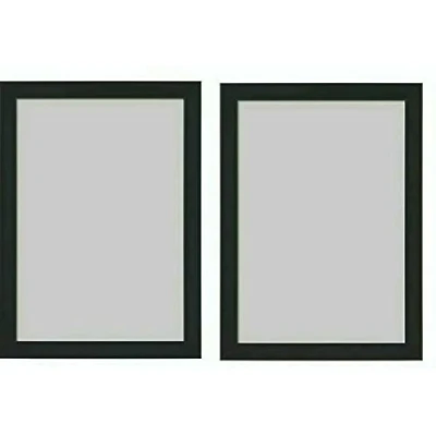 Image of (Pack of 2) 5x7&quot; Black Photo Frame, Wall Mount or Table Top, Picture Freestanding and Mountable (Black)