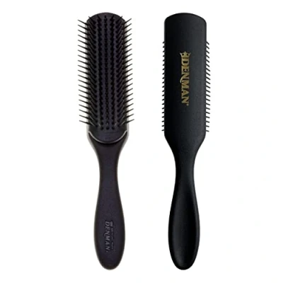 Image of Jack Dean by Denman Curly Hair Brush D3 (All Black) 7 Row Styling For Detangling, Separating, Shaping and Defining Curls Women Men