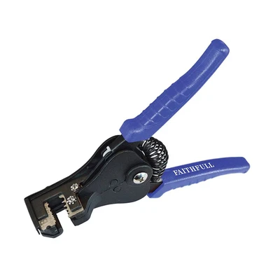 Image of Faithfull PLWSAUTO Automatic Wire Stripper Capacity 1 3.2mm, Blackwhiteblue