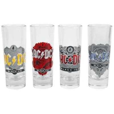 Image of AC/DC SGAC01 Shot Glasses, Glass, Transparent, 4 x 10.5 cm