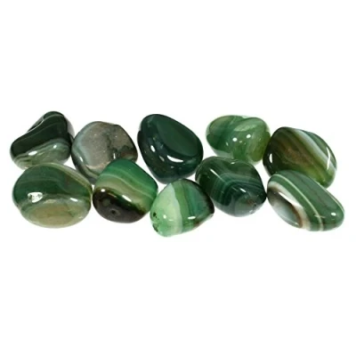 Image of CrystalAge Green Agate Tumble Stone (20 25mm) Pack of 5