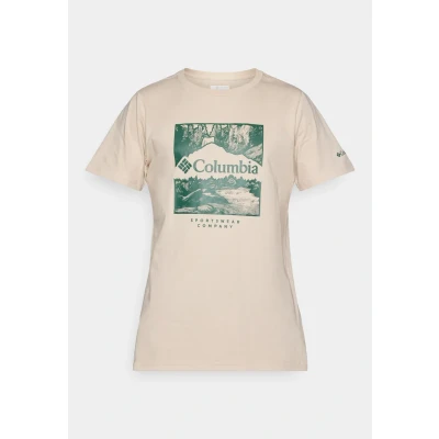 Image of Columbia Men&#039;s CSC Seasonal Logo Tee, Short Sleeve T Shirt, Dark Stone, Waterscape, S