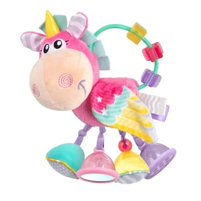 Image of Playgro Unicorn Clip Clop Activity Rattle Pink Nurturing Developmental Toy for 3+ Months The Ultimate Fusion of Teething &amp; Early Engagement Baby&#039;s First Rattles with a Delightful Design