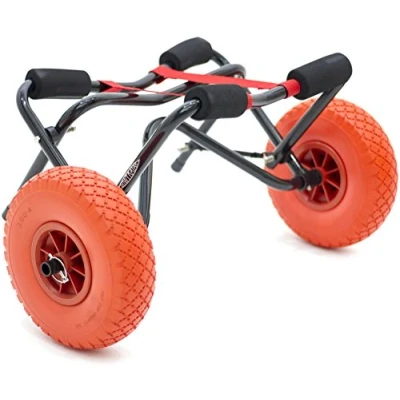 Image of Conwy Kayak Folding Trolley Cart K1 60kg Load Puncture Proof Flat Free Wheels for Canadian Canoe SUP Paddle Board Transport Carry Accessories