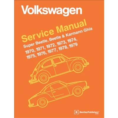 Image of Volkswagen Super Beetle, Beetle &amp; Karmann Ghia (Type 1) Official Service Manual 1970 1979: 1970, 1971, 1972, 1973, 1974, 1975, 1976, 1977,