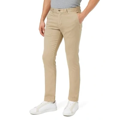 Image of Tommy Hilfiger Men Chino Bleecker Structure GMD Woven Pants, Beige, 30/32