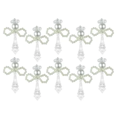 Image of Design Works Beaded Ornament Kit 2&quot;X3&quot; Set of 10 Crystal Angels