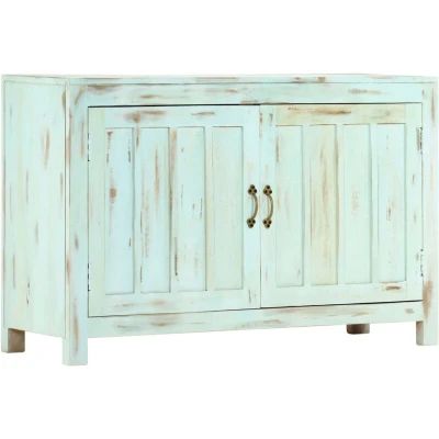 Image of vidaXL Sideboard Light Blue 110x35x70 cm Solid Mango Wood
