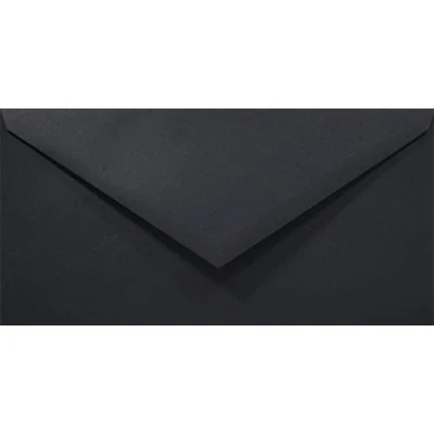 Image of Netuno 100x black coloured long envelopes DIN DL 110x220mm 4.33x8.66 inches 80gsm Rainbow gummed pointed flap no window amarican for invitations Christmas wedding cards letters invoices voucher photos