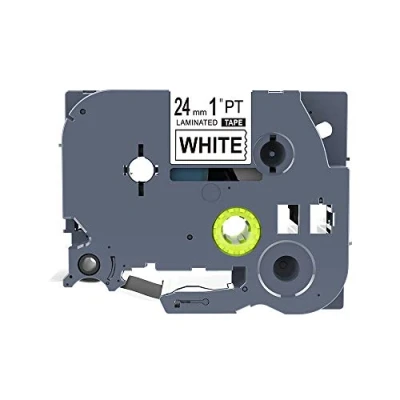 Image of IDIK Black on White Label Tape Compatible for Brother TZ Tze 251 1&quot; 24mm P Touch