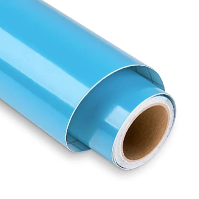 Image of Blue Permanent Vinyl for Cricut 12&quot; x 5FT Roll, Outdoor Self Adhesive Roll Decor Sticker, Party Decoration