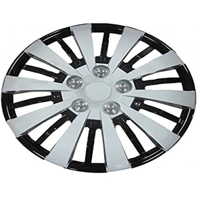 Image of 5x Simply 14&quot; Megatron Black/Silver Wheel Trim Set SWT134