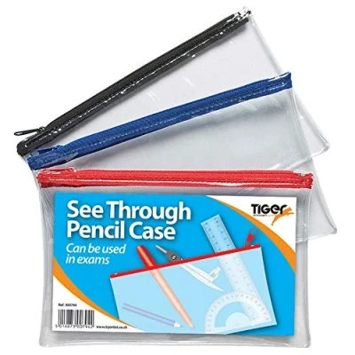 Image of A4 Flat Exam Pencil Case Assorted Colour