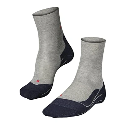 Image of FALKE Men&#039;s RU4 Endurance M SO Cotton Anti Blister 1 Pair Running Socks, Grey (Light 3406), 5.5 7.5