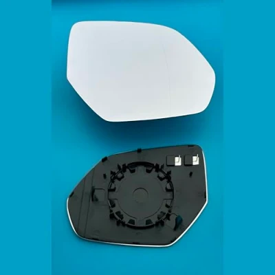 Image of Fits to Audi Q8 (2018 ) Wing Mirror Glass With Base Heated Convex Right Driver Side