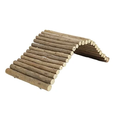 Image of hamster bridge made of wood, naturally flexible for versatile use guinea pigs 15 * 50CM