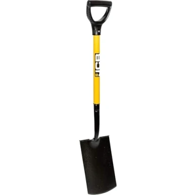 Image of JCB Professional Metal Shovel and Spade, Long Handle, Heavy Duty Construction Site Garden Tools for DIY Expertly Constructed Lifetime Warranty