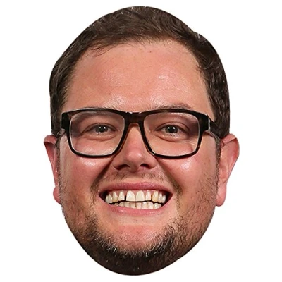 Image of FoxyPrinting ALAN CARR JB Funny Comedian Fancy Dress Cardboard Celebrity Party Face Mask