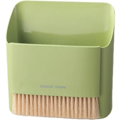 Image of Lpitoy Small Dustpan and Brush Set, Mini Dust Pan with Broom Set Portable Table Crumb Sweeper Trash Can Keyboard Cleaning